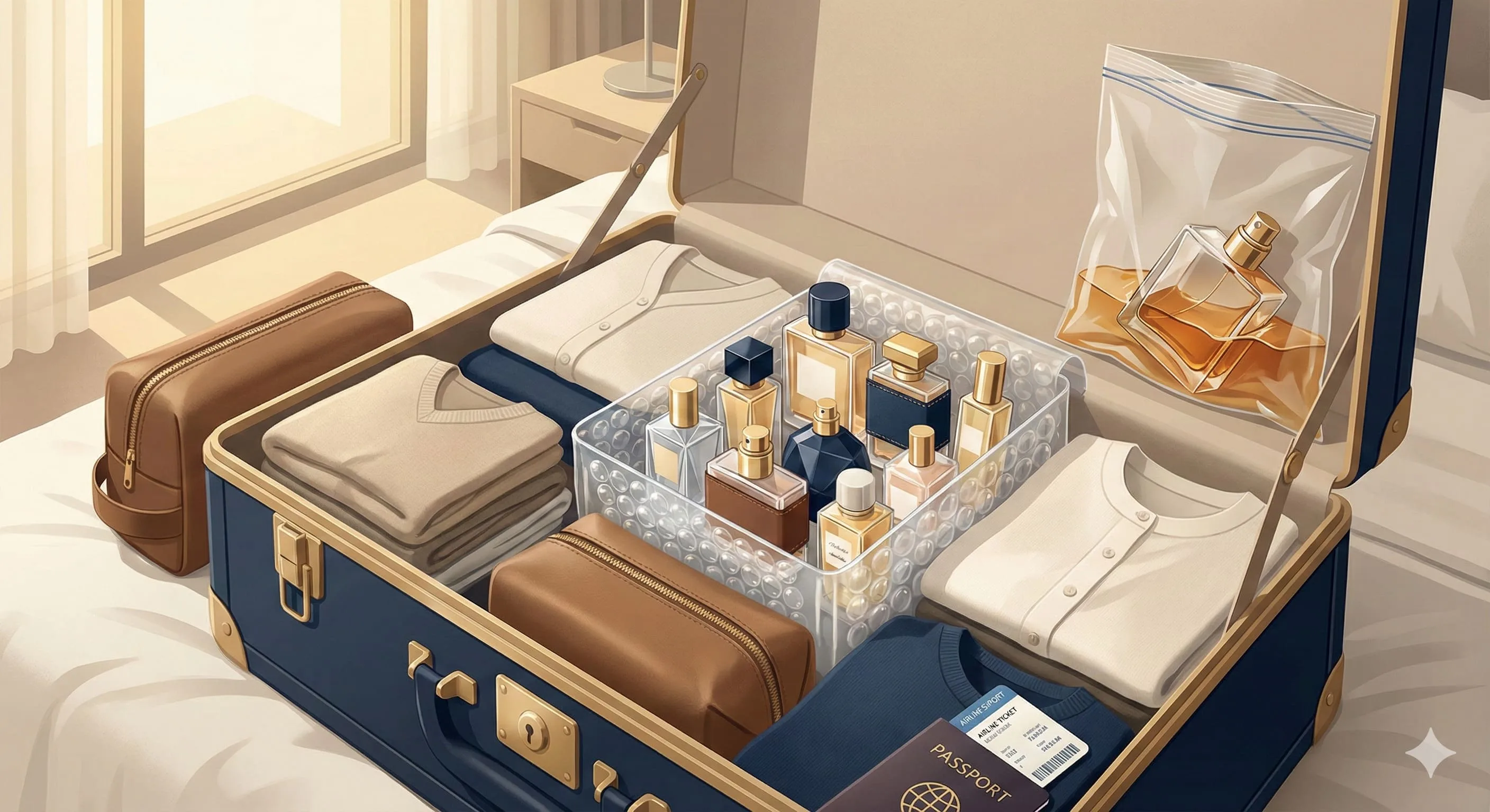 Slide Como Transportar Perfume na Bagagem de Mão Sem Desastre: O Guia Completo Para Viajantes que Amam Fragrâncias